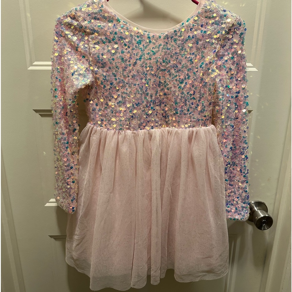 Cat & Jack Sequin Party Dress Girls Size Medium 7/8